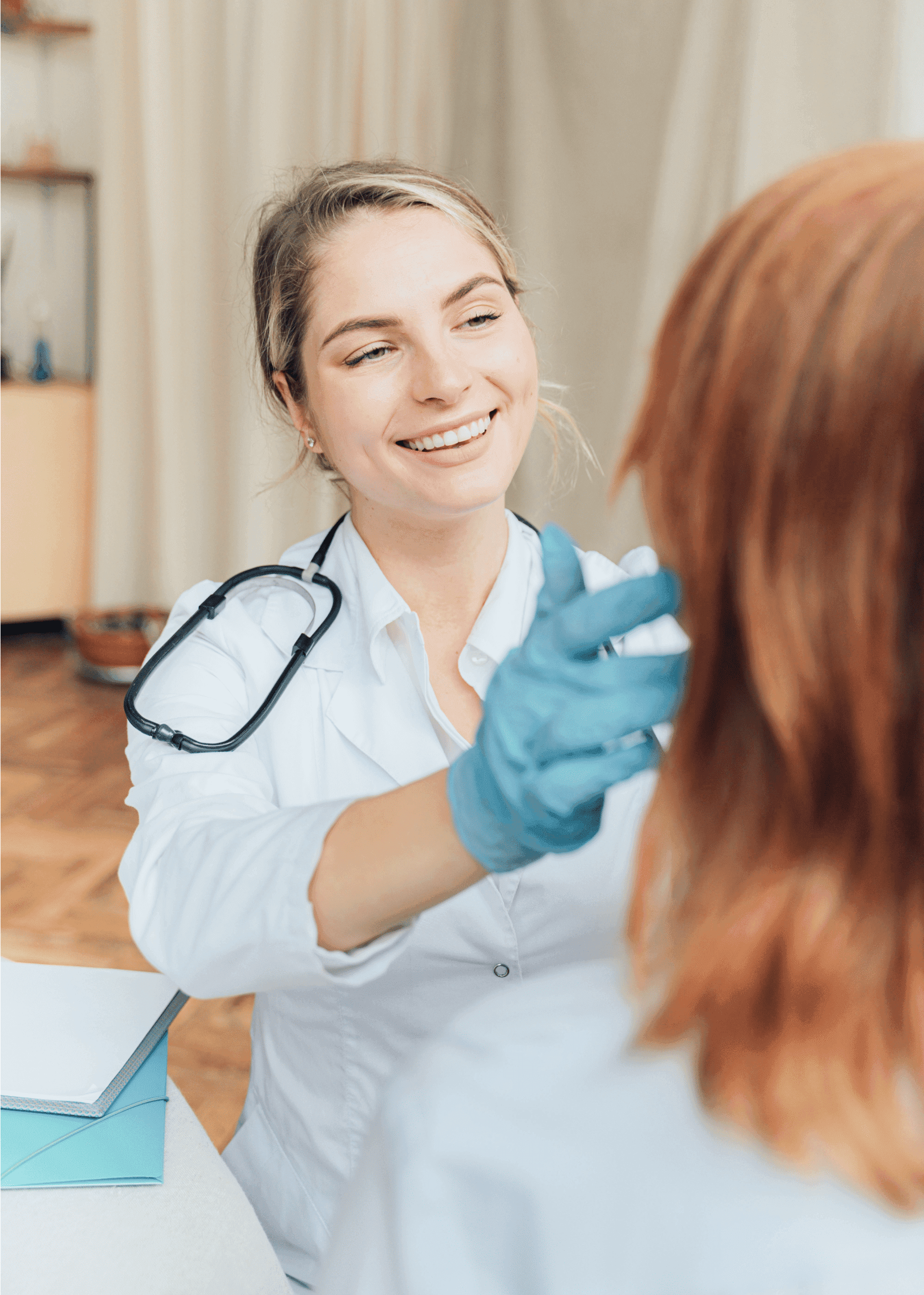 Nurse with elderly patient